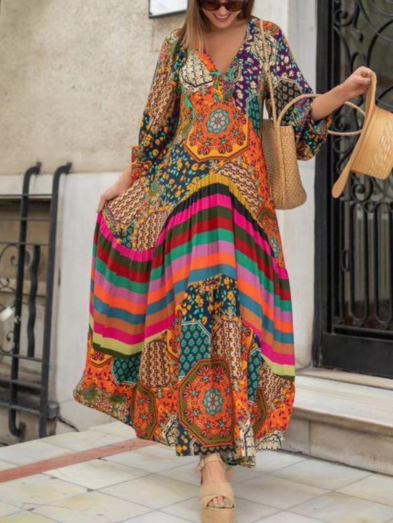 Langes Hippie-Kleid