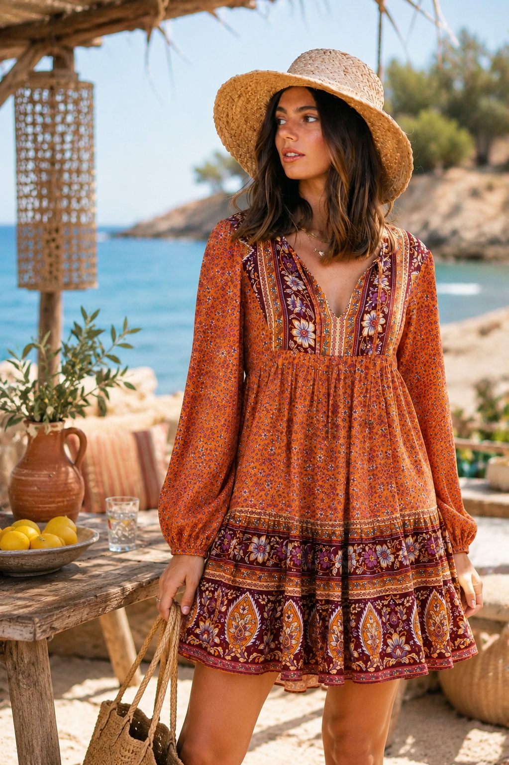 70er Jahre Hippie-Kleid