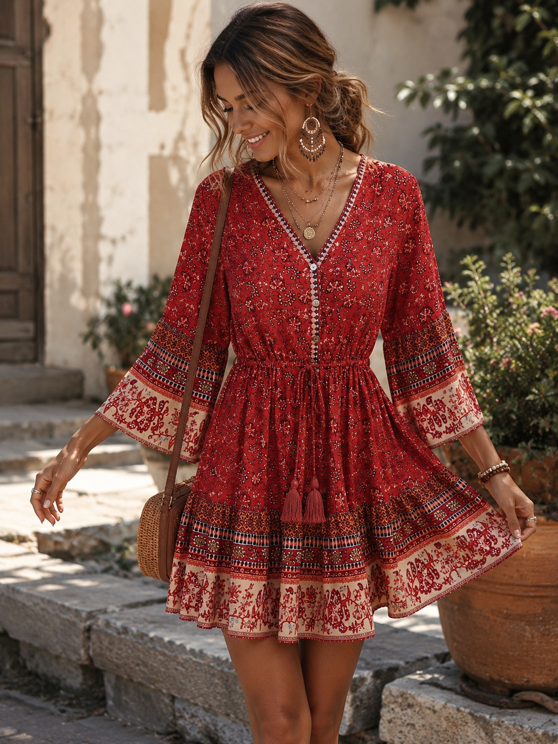Robe Courte Hippie Chic