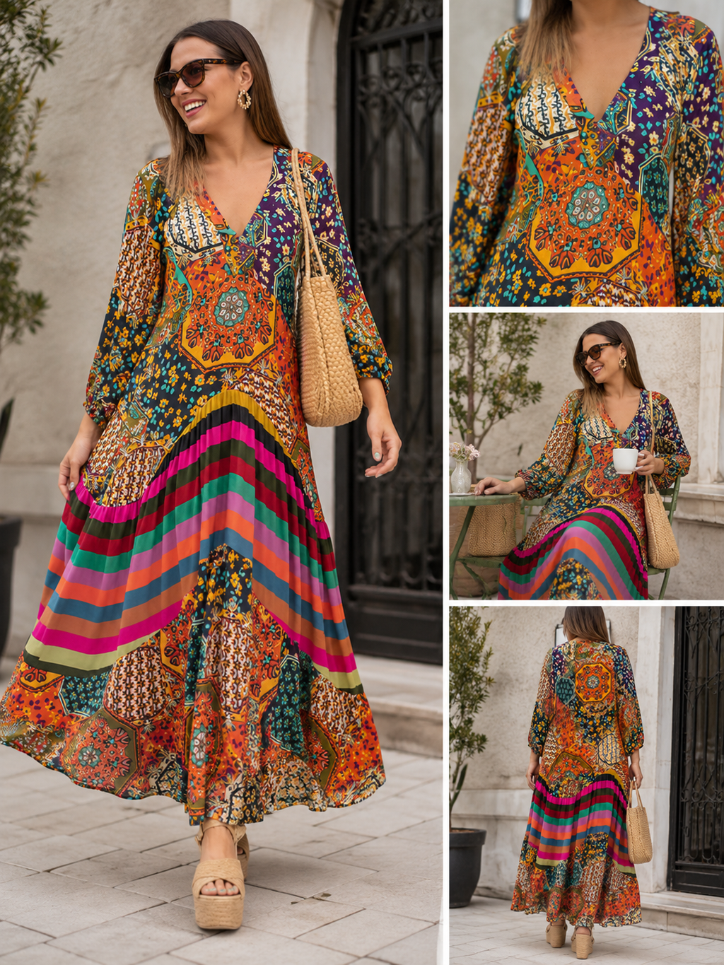 Langes Hippie-Kleid