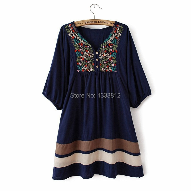 Hippie geborduurde tuniek