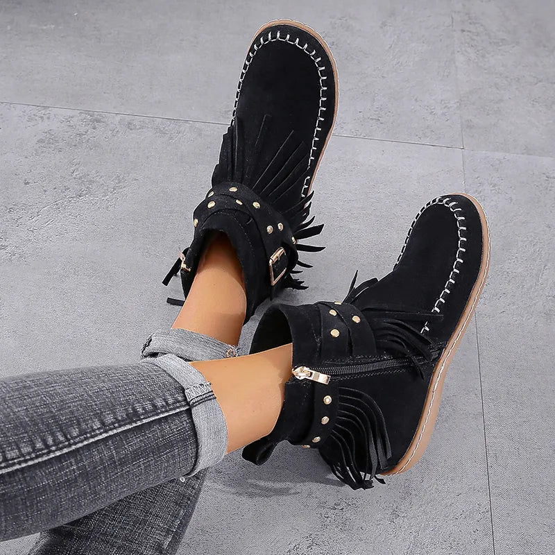Bottes à Frange Pas Chère