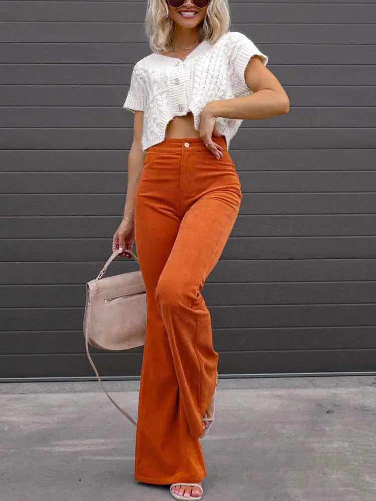 Pantalon Patte d'eph Orange