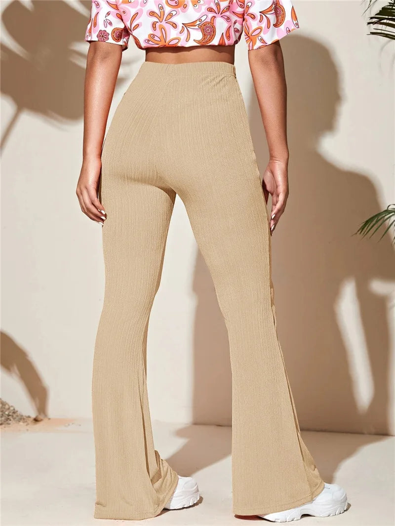 Pantalon Patte d'éléphant Beige