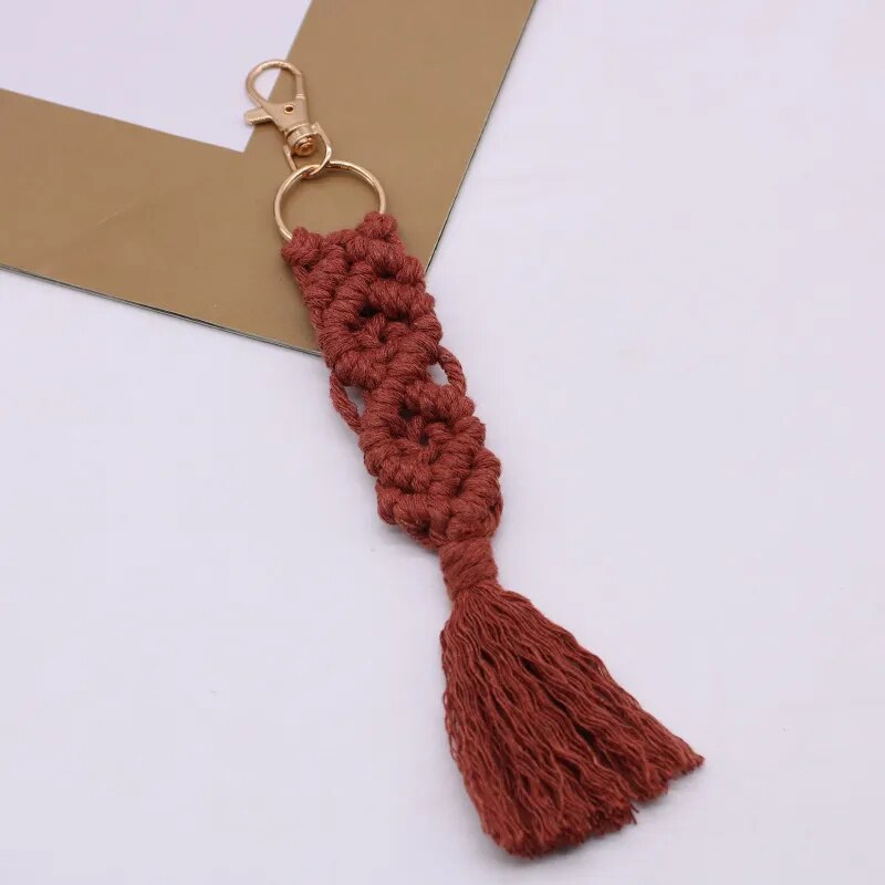 Porte Clé Macramé Plume