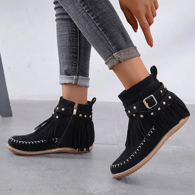 Bottes à Frange Pas Chère