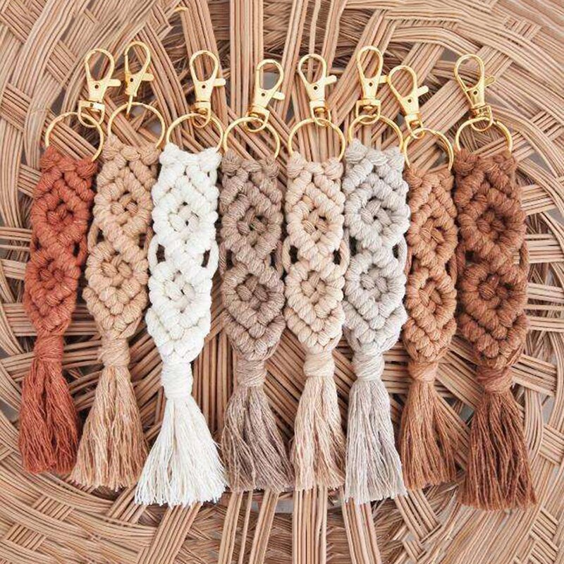 Porte Clé Macramé Plume