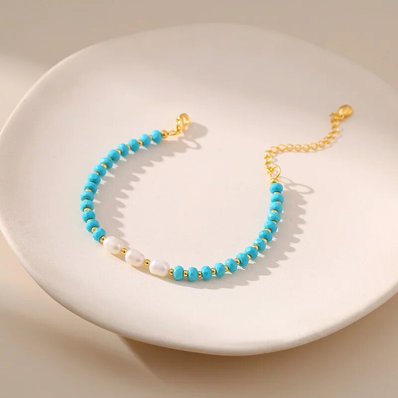 Bracelet Turquoise et Or