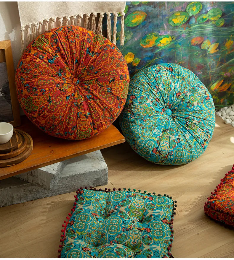 Coussin de Méditation Tibétain (orange)