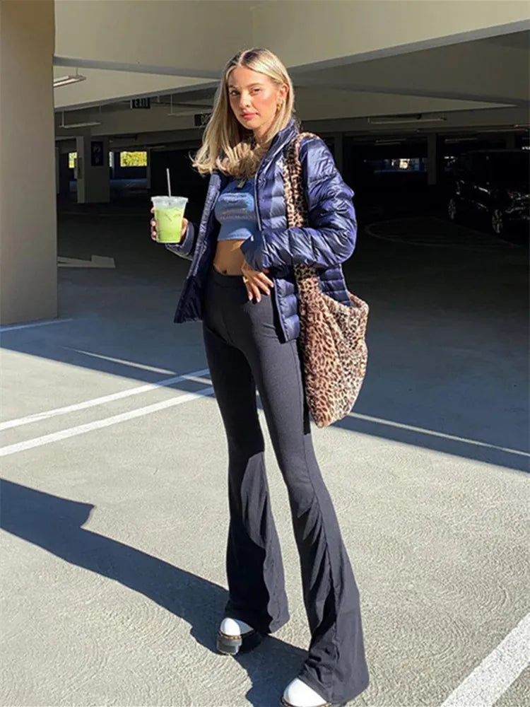 Pantalon Fluide Noir Patte d'éléphant