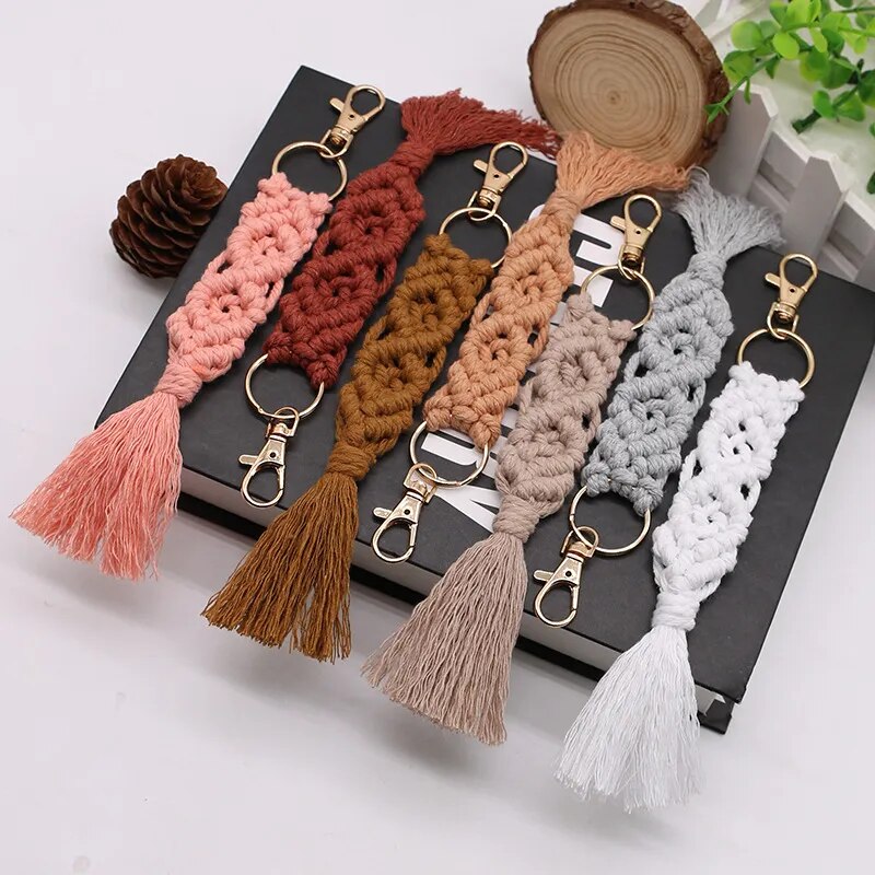 Porte Clé Macramé Plume