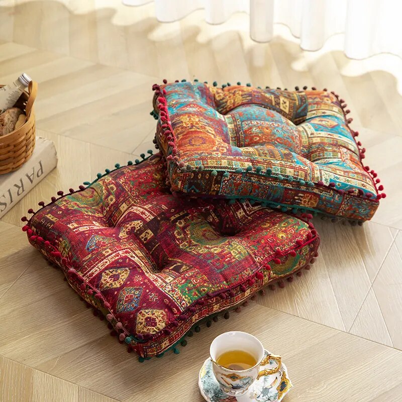 Coussin Patchwork Bleu