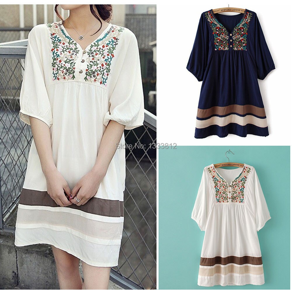 Hippie geborduurde tuniek