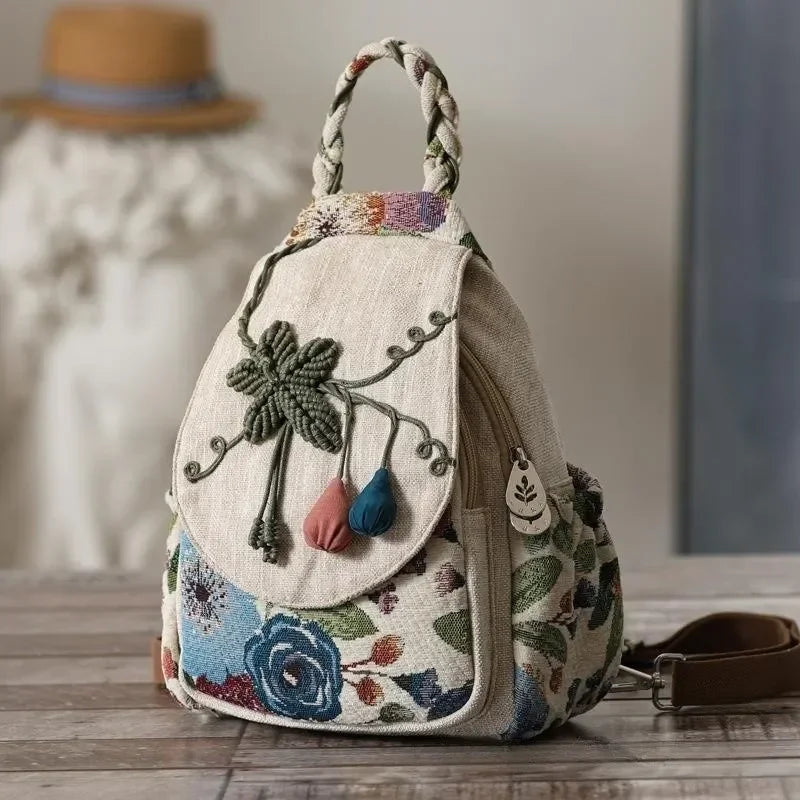 Sac à Dos Hippie en Toile Ethnique