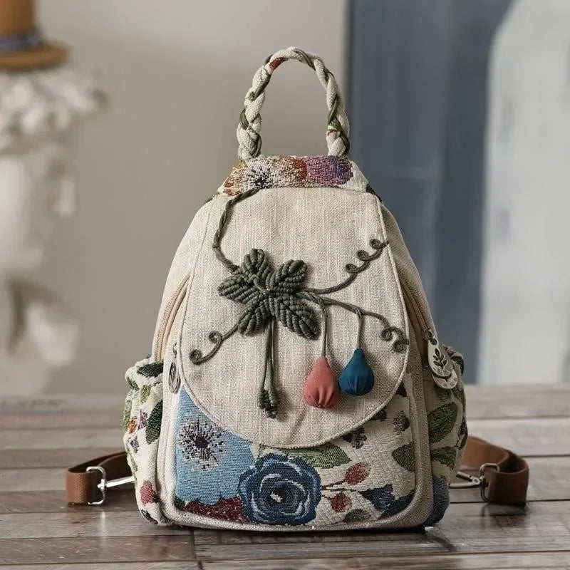 Sac à Dos Hippie en Toile Ethnique