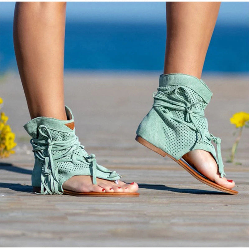 Türkise Hippie-Chic-Sandalen