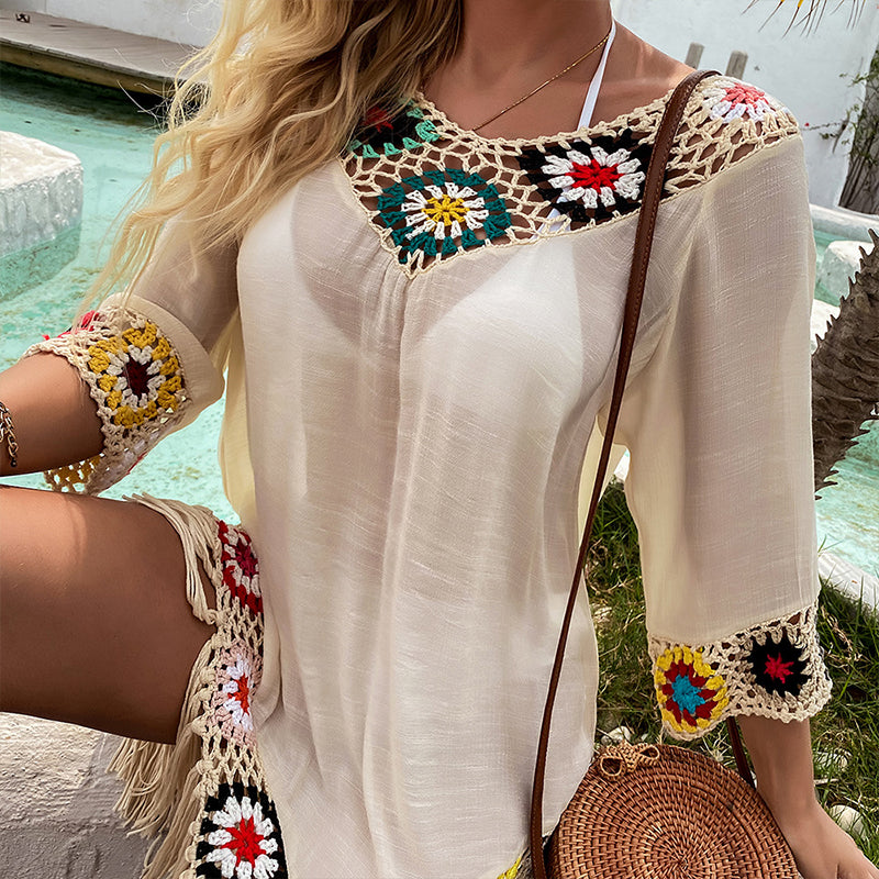 Tunique Blanche Hippie Chic