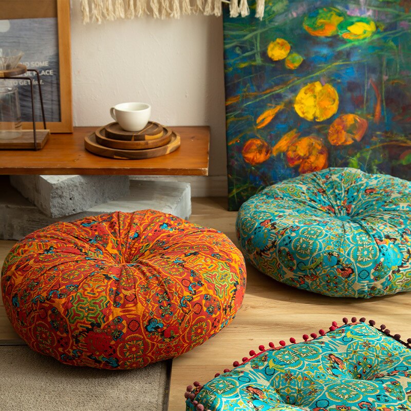 Coussin de Méditation Tibétain (orange)
