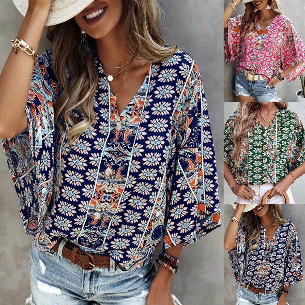 Blouse in hippiestijl