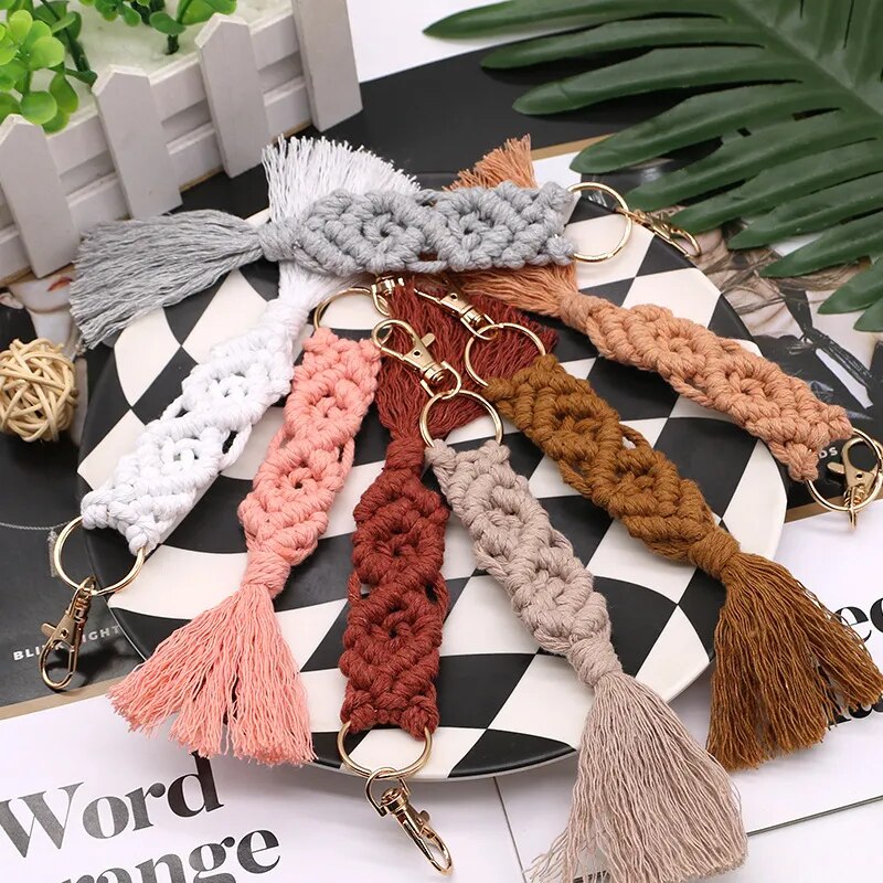 Porte Clé Macramé Plume