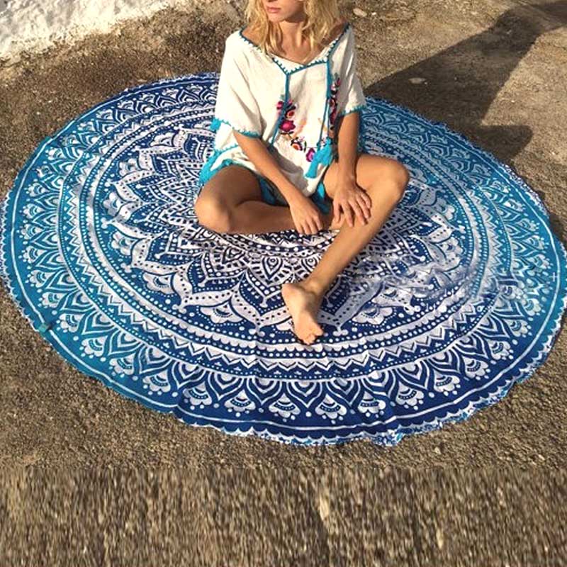 tapis rond hippie