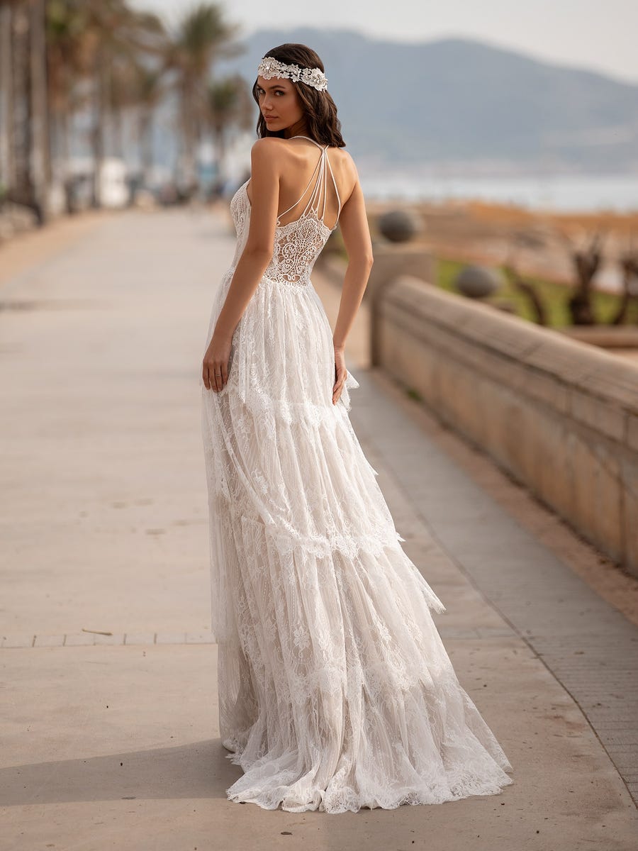 Hippie chique vrouwen bruiloft outfit