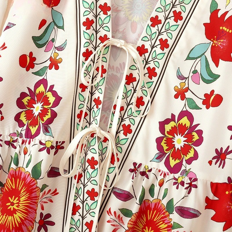 Veste Courte Bohème Fleurie