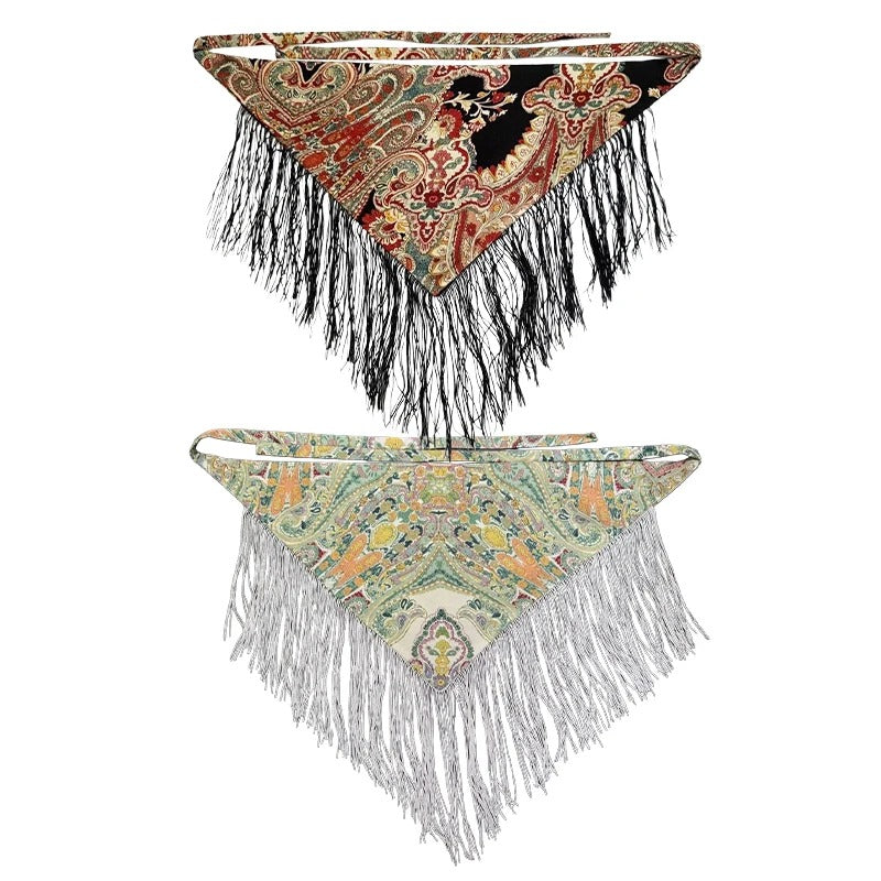 Ceinture Corset à Franges Hippie