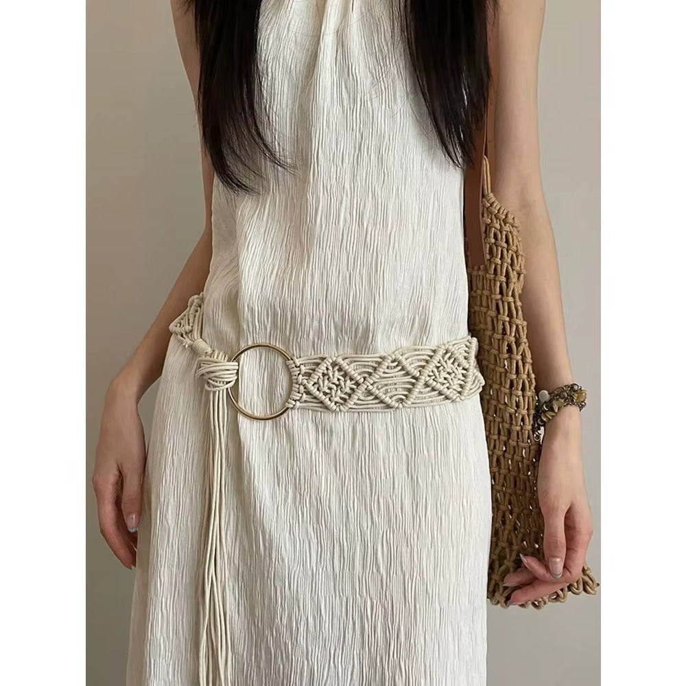 Ceinture Large en Macramé Hippie