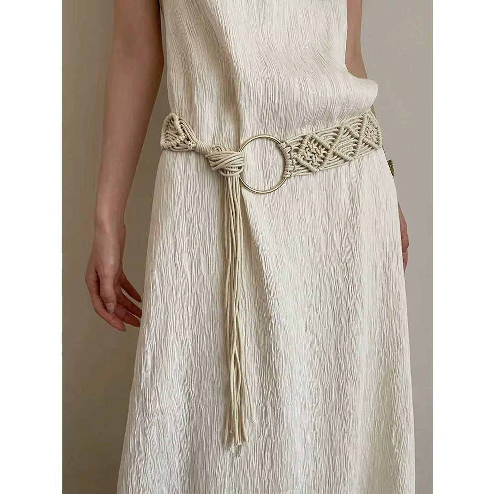 Ceinture Large en Macramé Hippie