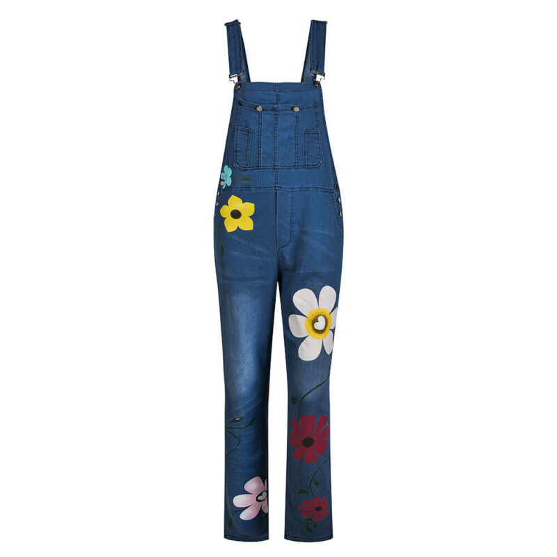 Salopette en Jean Bohème Hippie