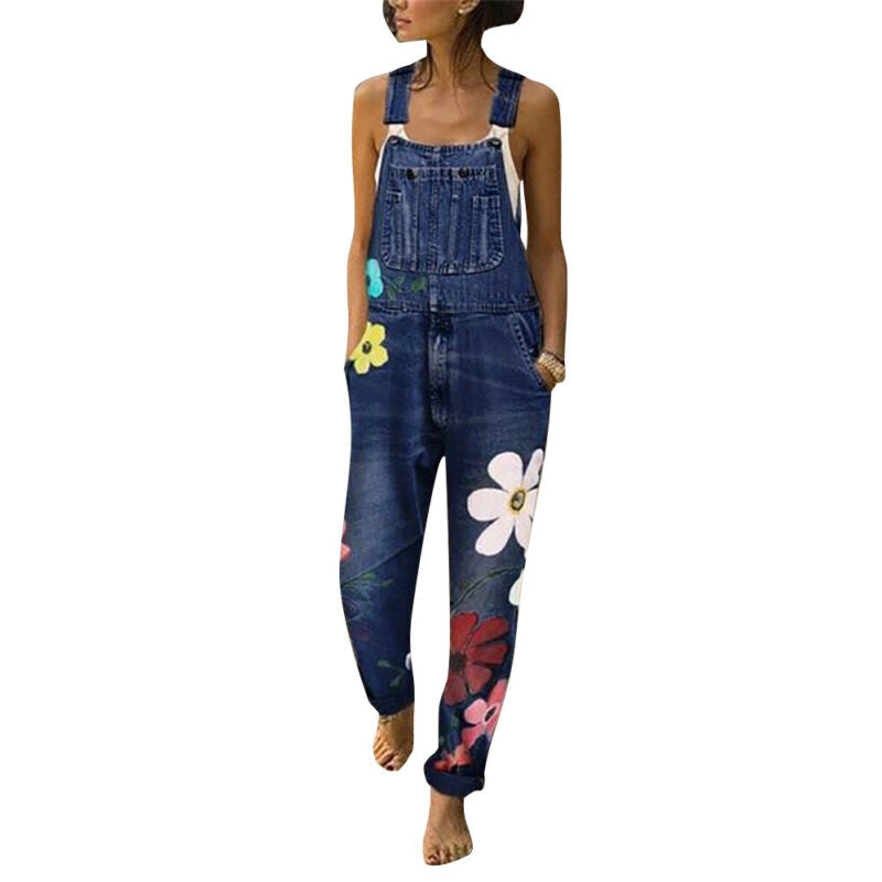 Salopette en Jean Bohème Hippie