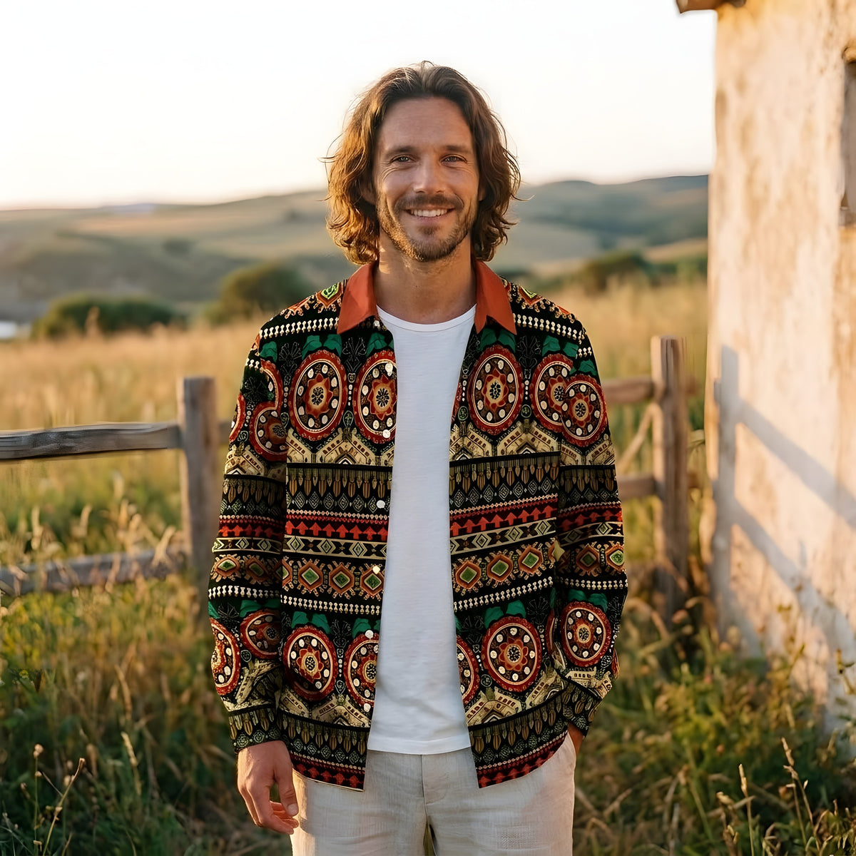 Tenue Hippie Année 70 Homme · Chemise Ethnique