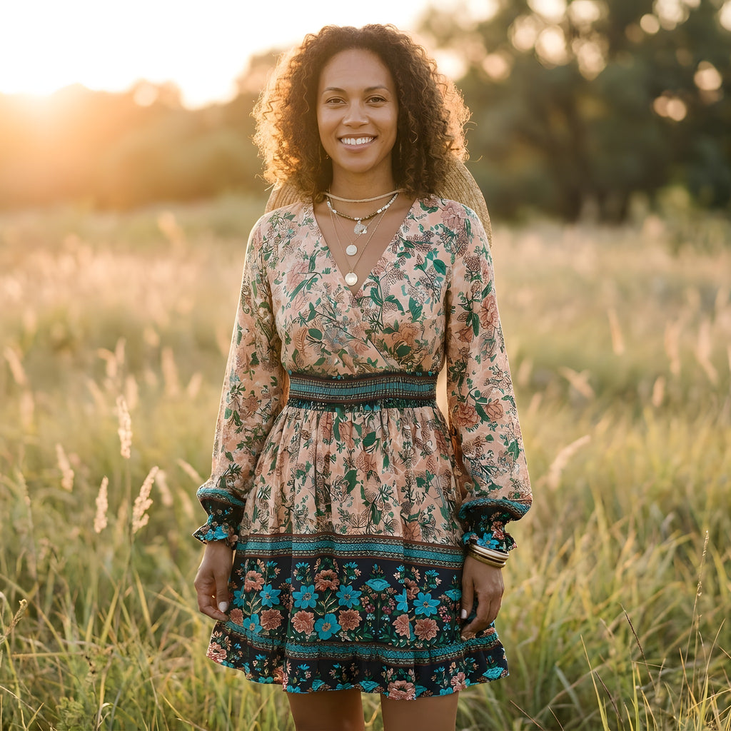 Boho-Hippie-Kleid