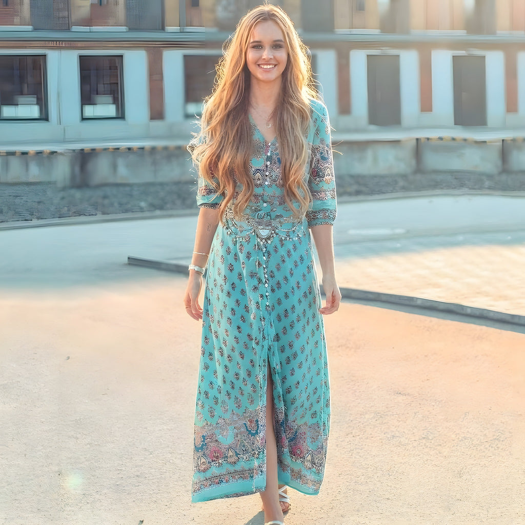 Robe de Plage Hippie Longue · Rêve d'Été