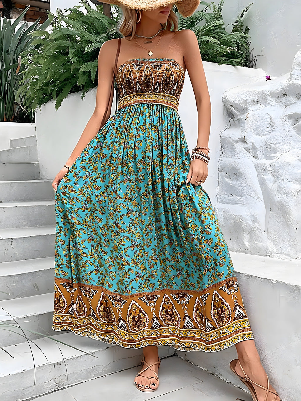 Hippie-Chic-Bustier-Kleid