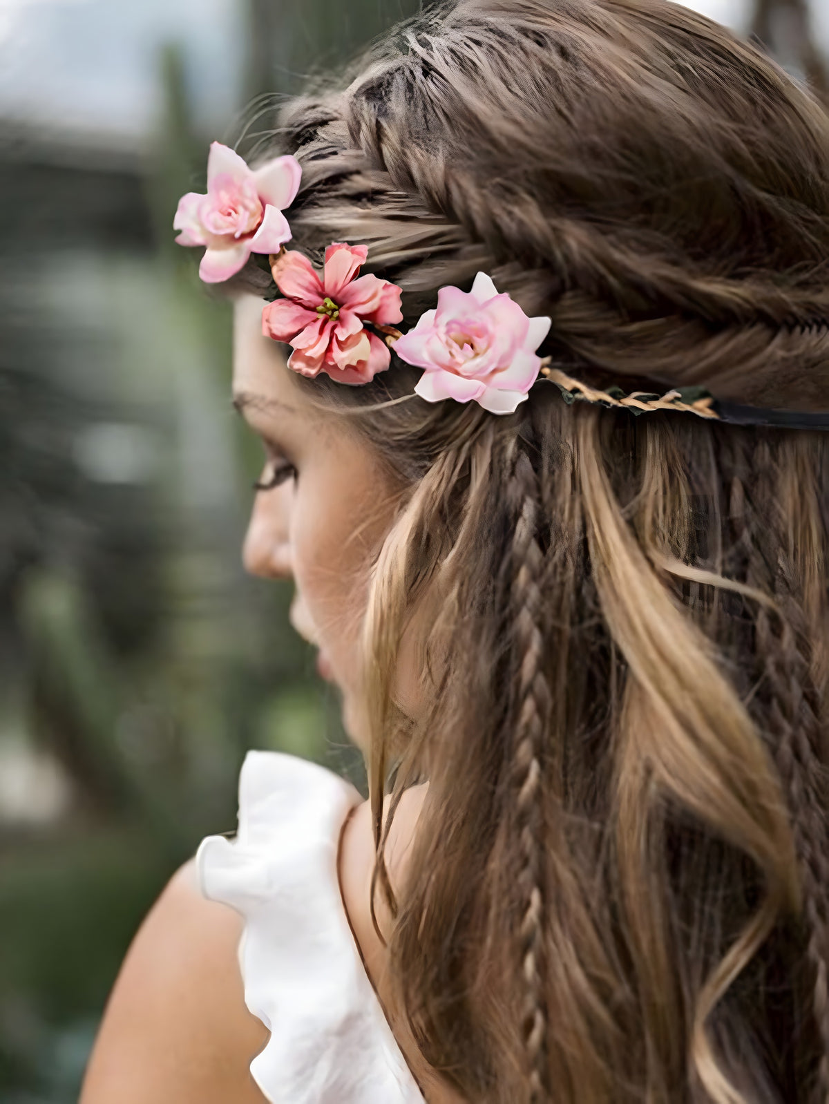 Bandeau Fleur Hippie · Couronne de Fleurs en Tissu