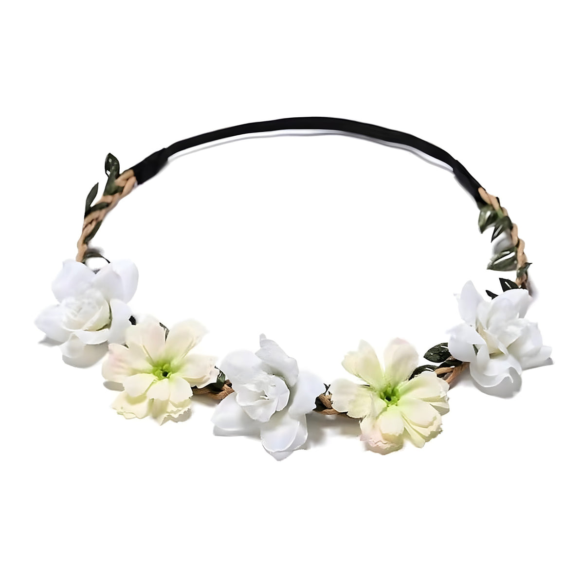 Bandeau Fleur Hippie · Couronne de Fleurs en Tissu