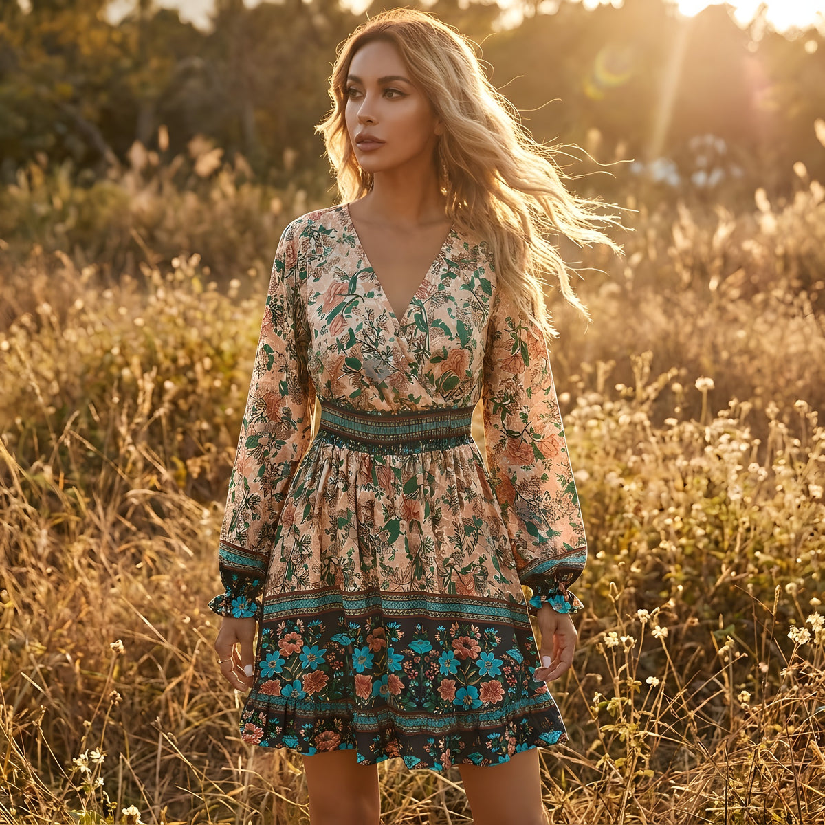 Boho-Hippie-Kleid