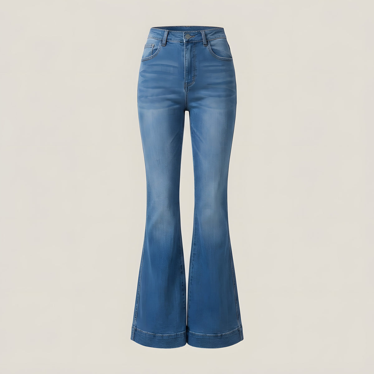 Jean Patte d'Éléphant Taille Haute Femme · Denim Stretch