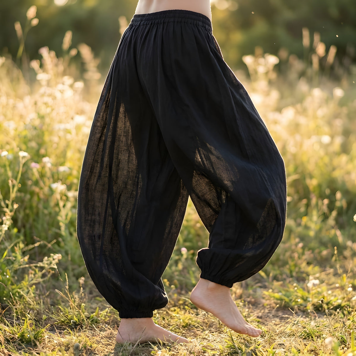 Pantalon Sarouel Femme Fluide, Chevilles Resserrées