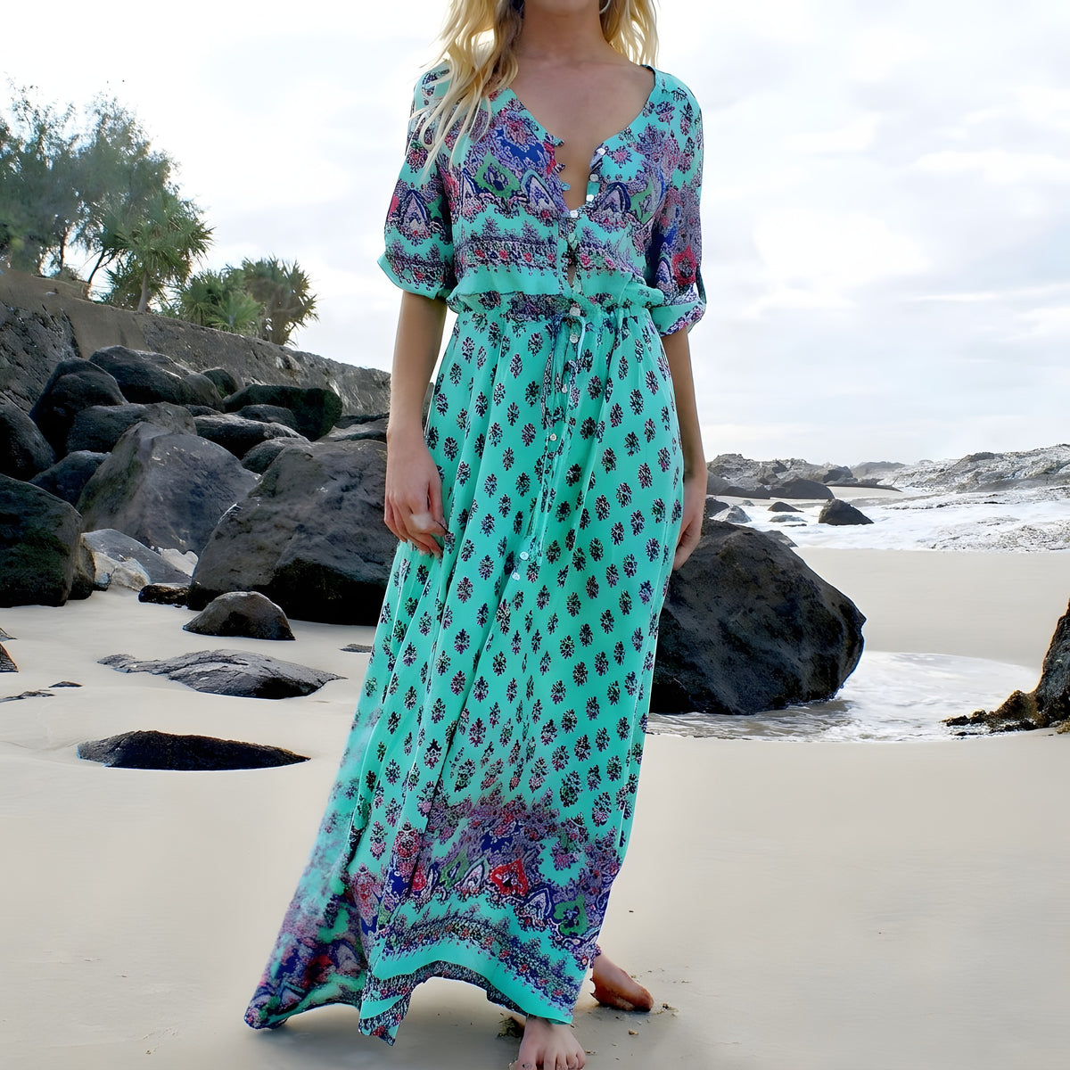 Robe de Plage Hippie Longue · Rêve d'Été