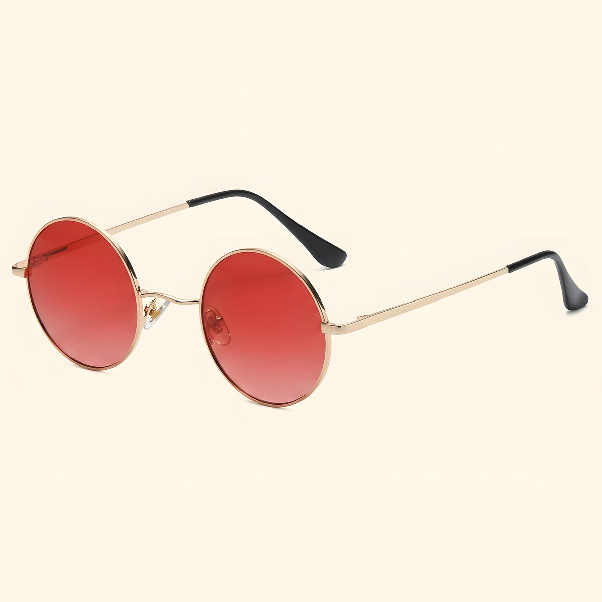Lunettes Rondes Hippie Polarisées · Monture Dorée