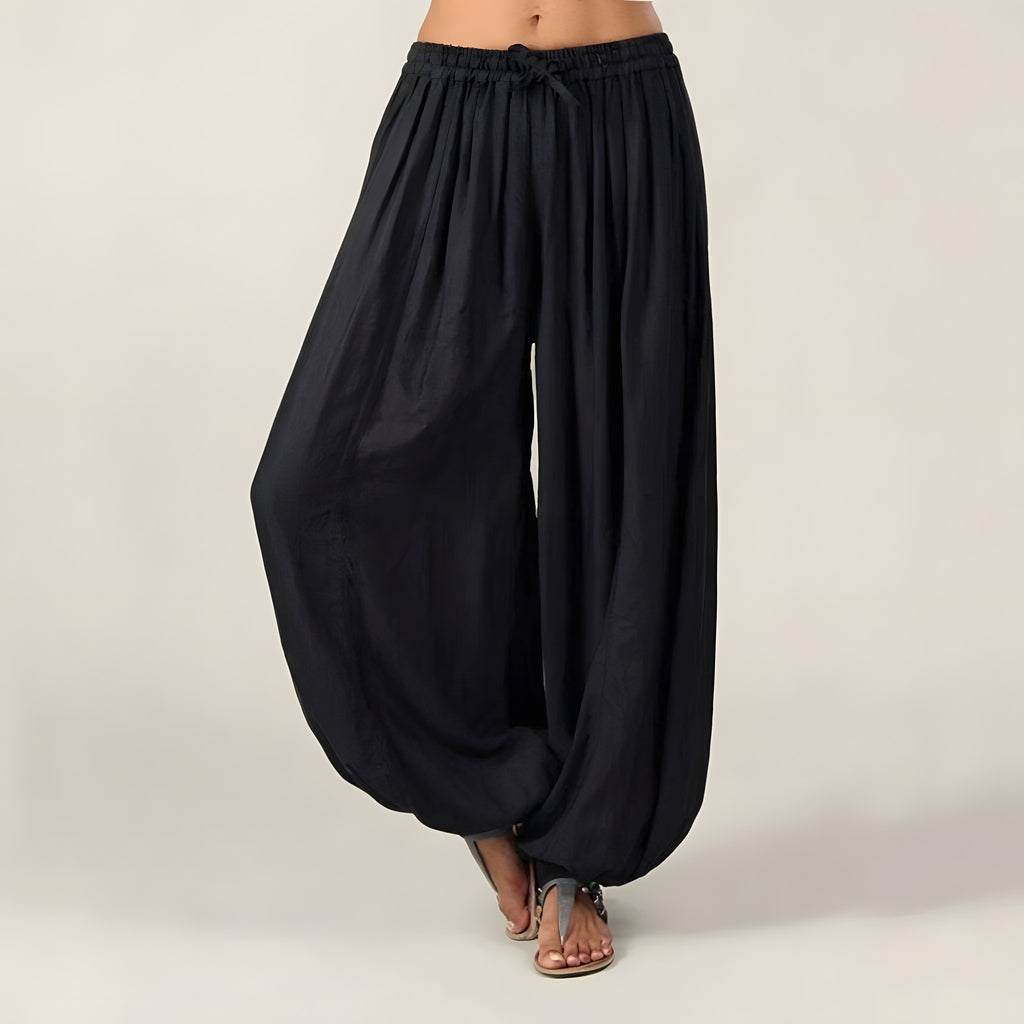Pantalon Sarouel Femme Fluide, Chevilles Resserrées
