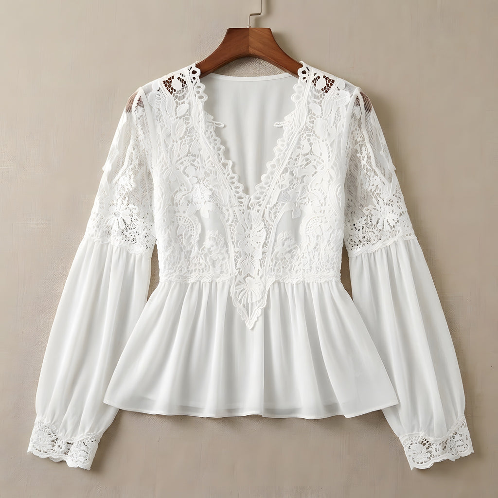 Hippie witte blouse