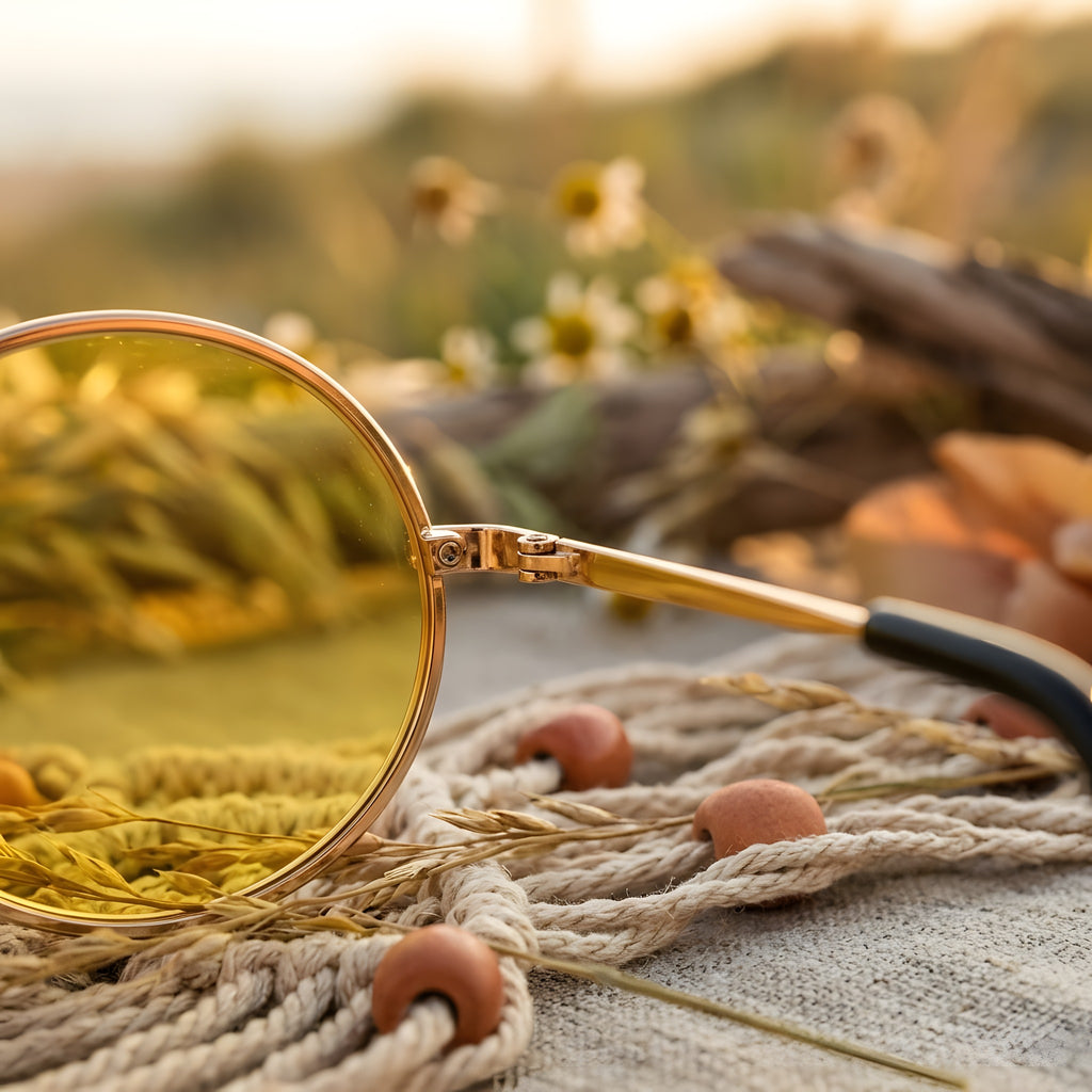 Ronde hippiezonnebril voor dames