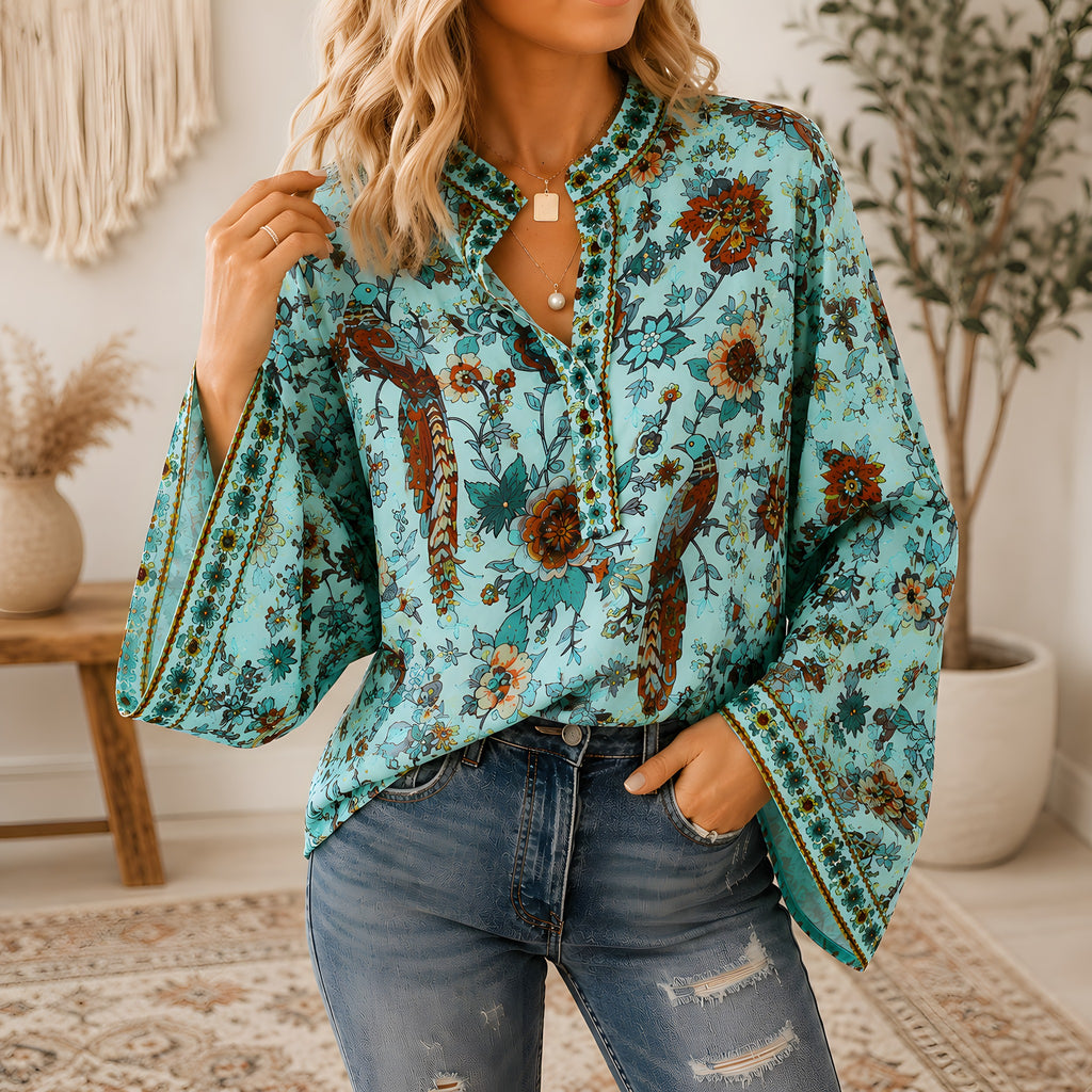 Hippie-Chic-Bluse für Damen