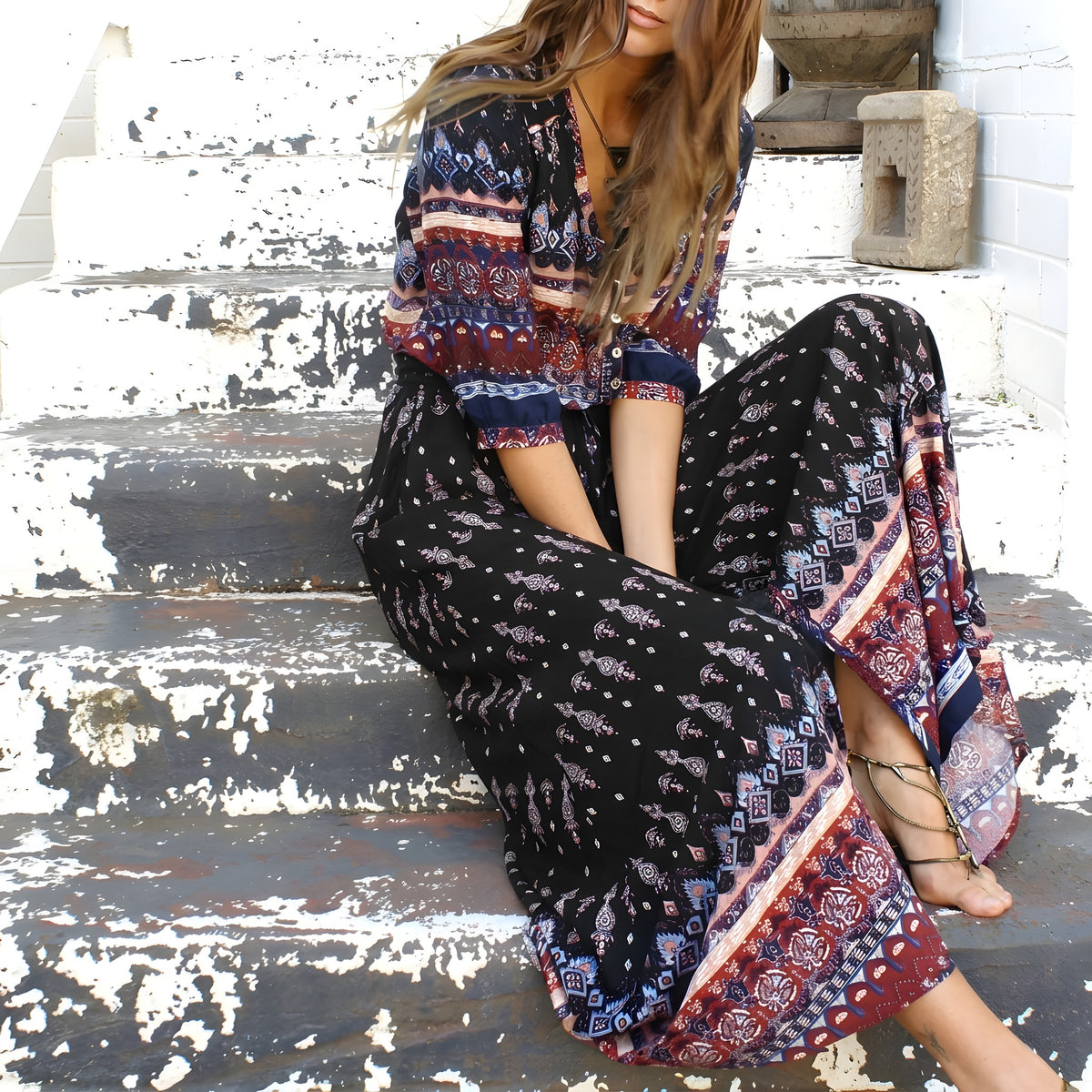 Robe de Plage Hippie Longue · Rêve d'Été