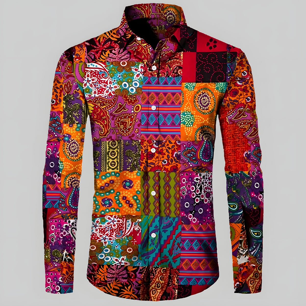Chemise Hippie Psychédélique Homme · 3 Motifs Seventies
