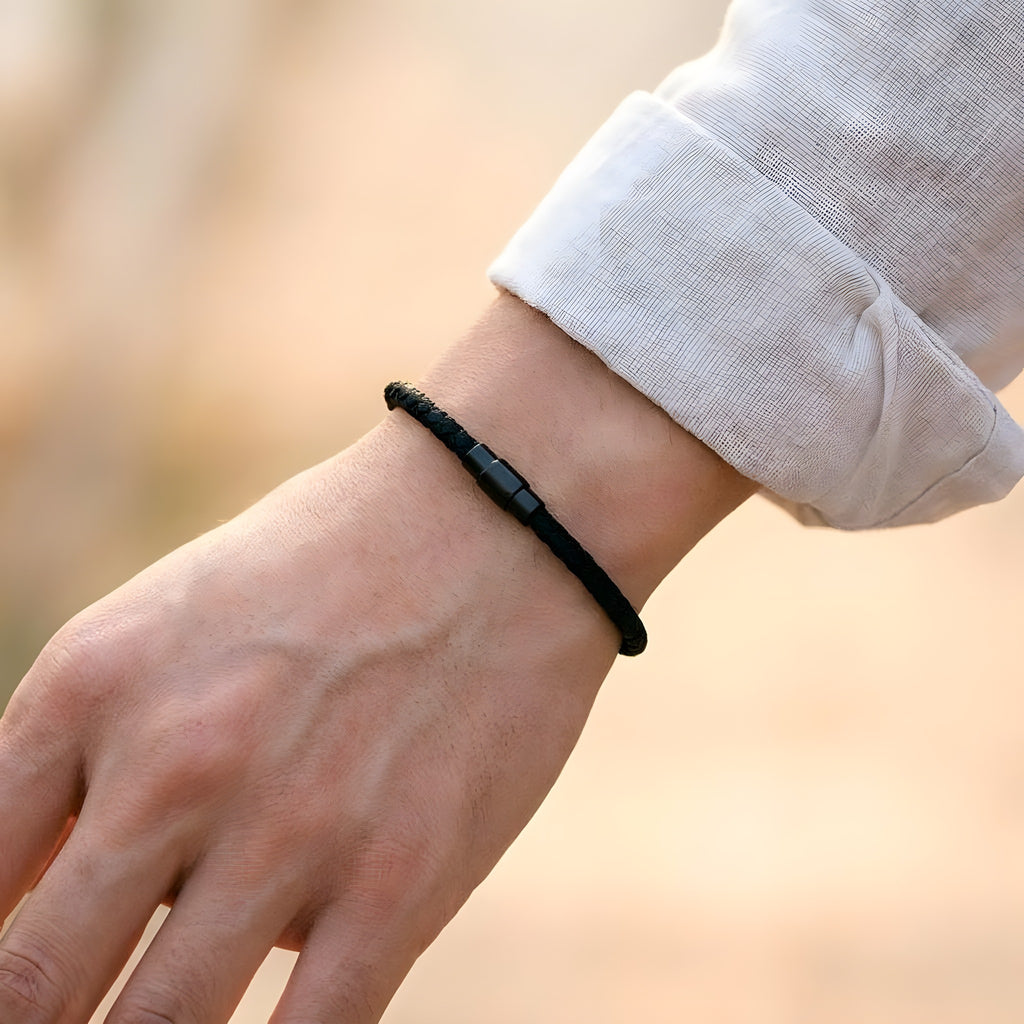 Bracelet Fil Rouge Porte-Bonheur, Corde Tressée